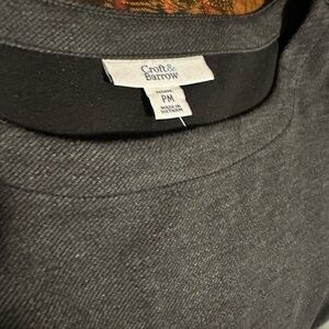 Croft & Barrow Charcoal Knit dress petite medium